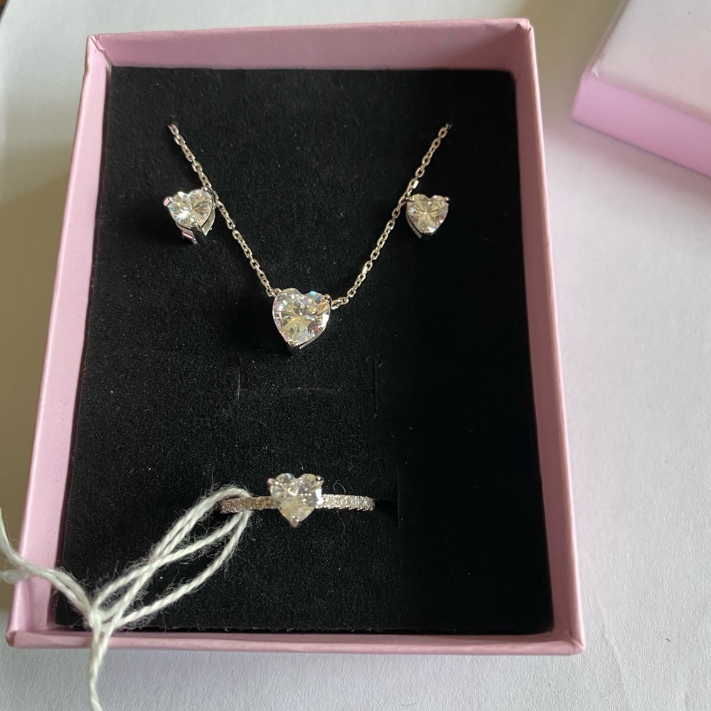 Sterling silver jewelry set. Ring size 7